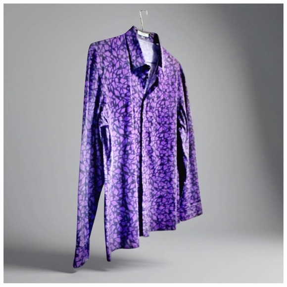 Versace Collection Geometric Cotton Shirt | 17” / 43 | Italian Statement - Picture 4 of 15